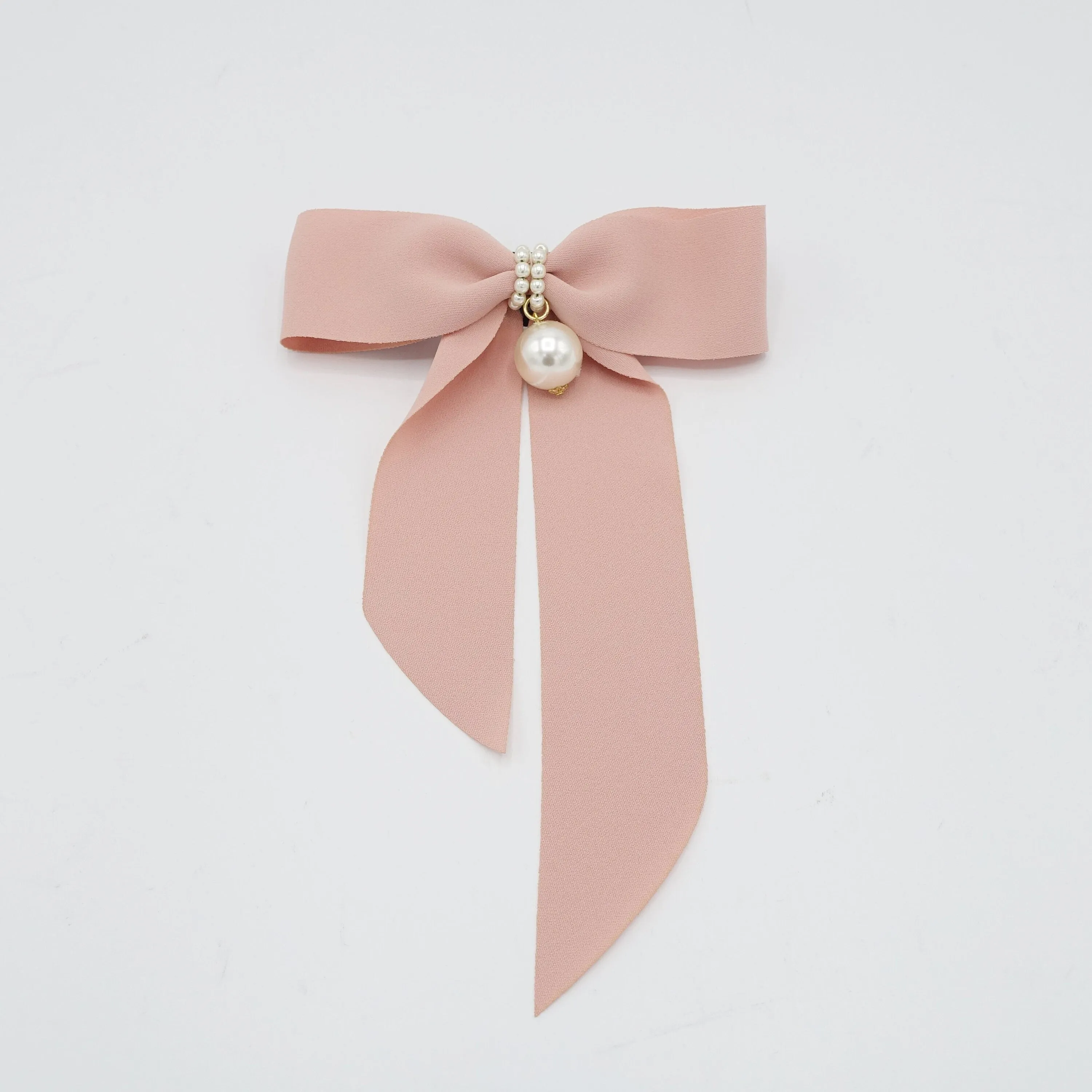 simple chiffon hair bow with tail women hair accessory