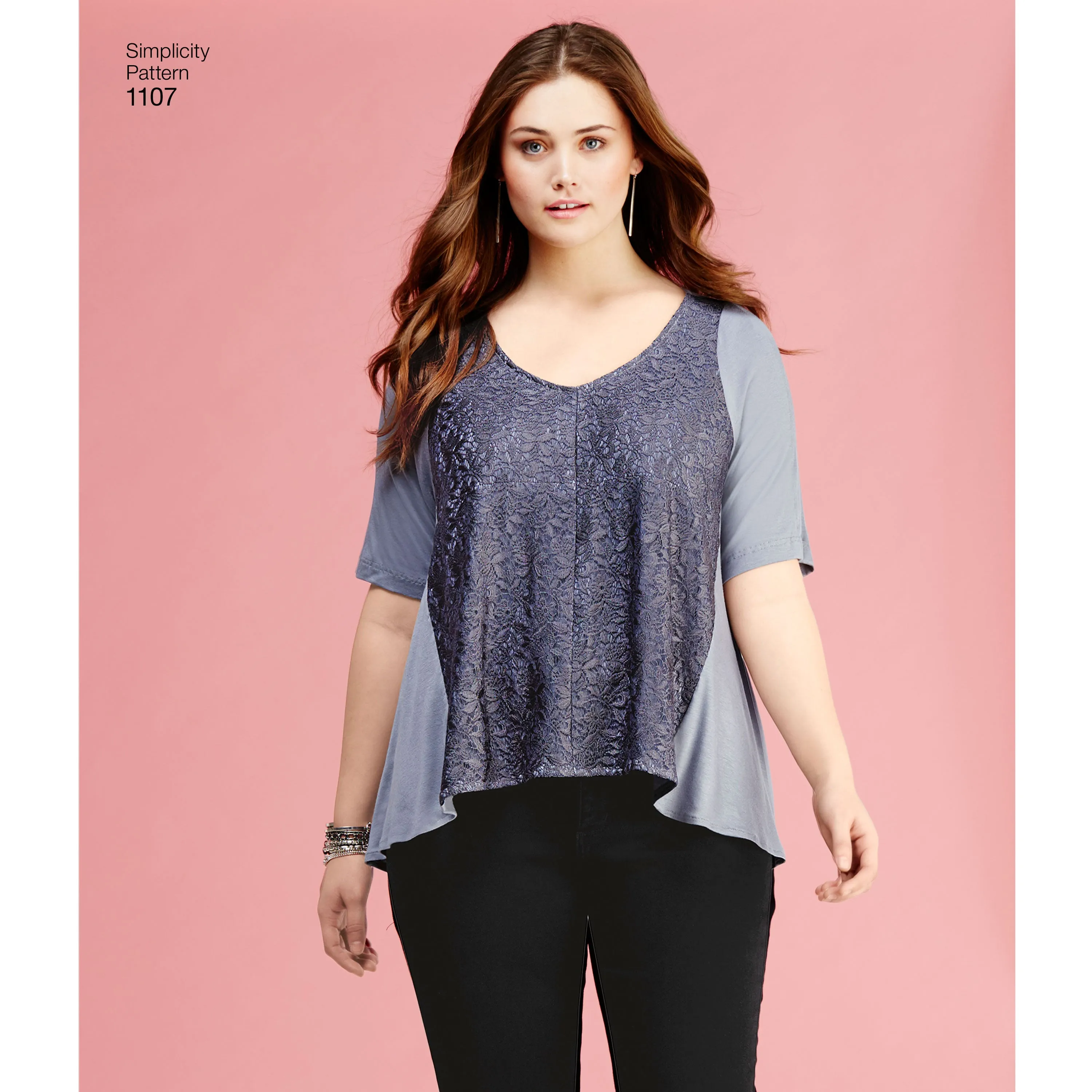 Simplicity Pattern S1107 Misses' Tops with Fabric Variations