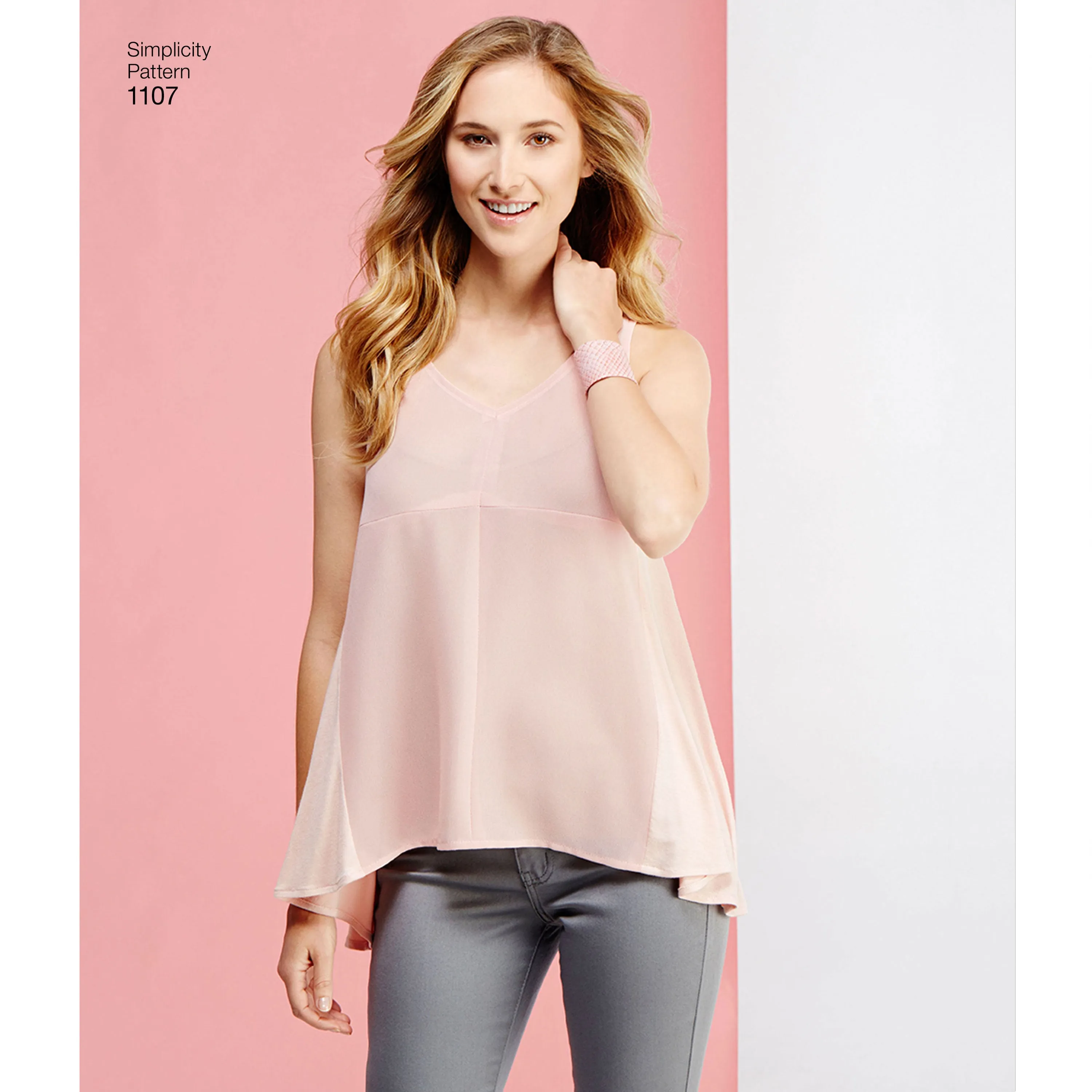 Simplicity Pattern S1107 Misses' Tops with Fabric Variations