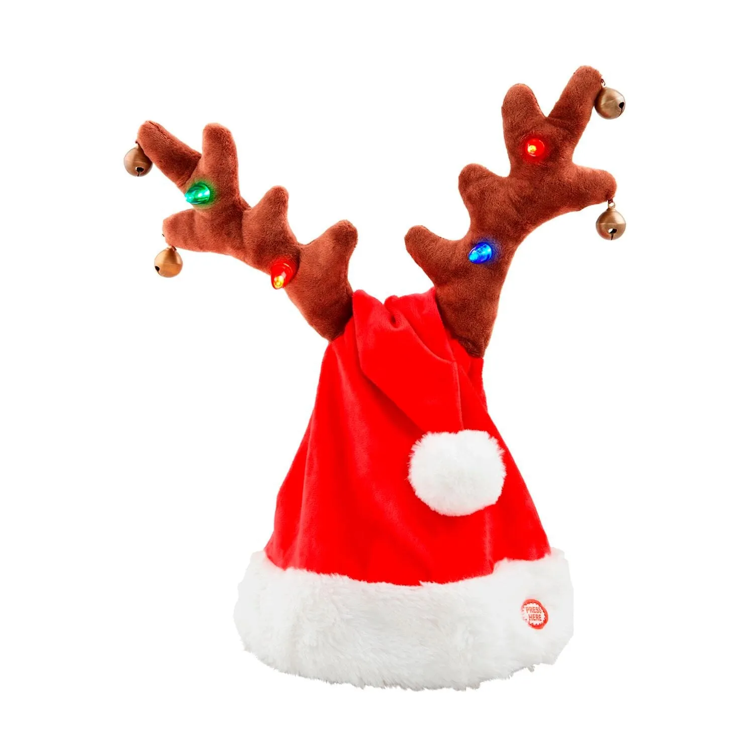 Singing Reindeer Santa Hat