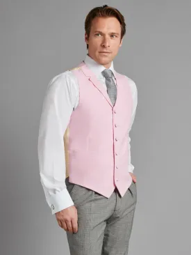 Single Breasted Linen Vest - Pink