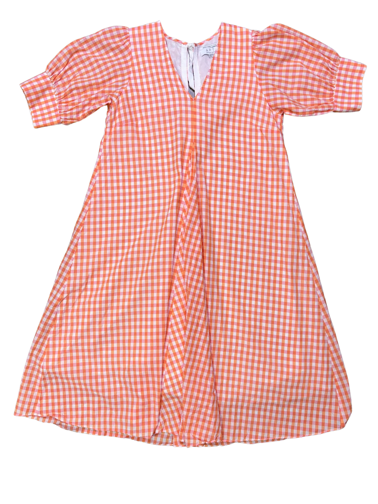 Size 12 - APT Apartment Clothing Orange Gingham Dress