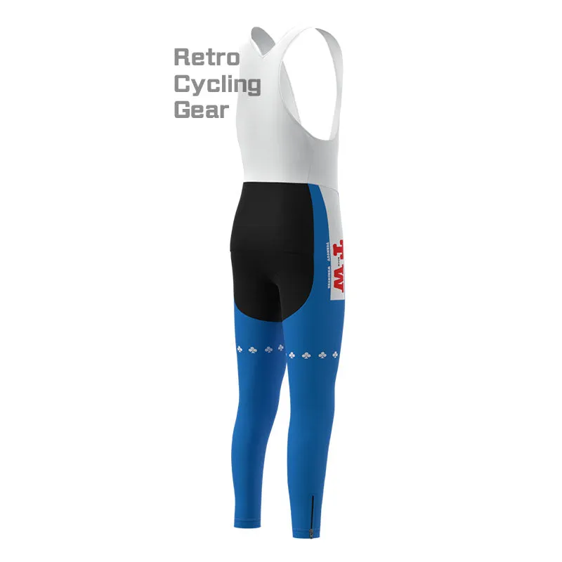 Skala Blue Retro Long Sleeve Cycling Kit