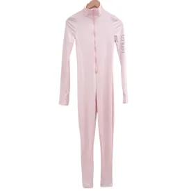 Ski Suit Jumpsuit Onesie Long Sleeved Stretchy in Baby Pink Size XXS