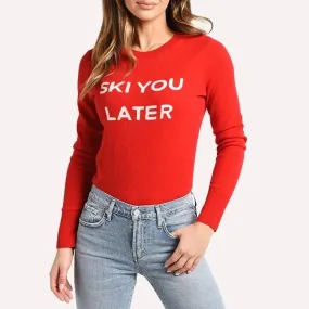 'Ski You Later' Cashmere Sweater