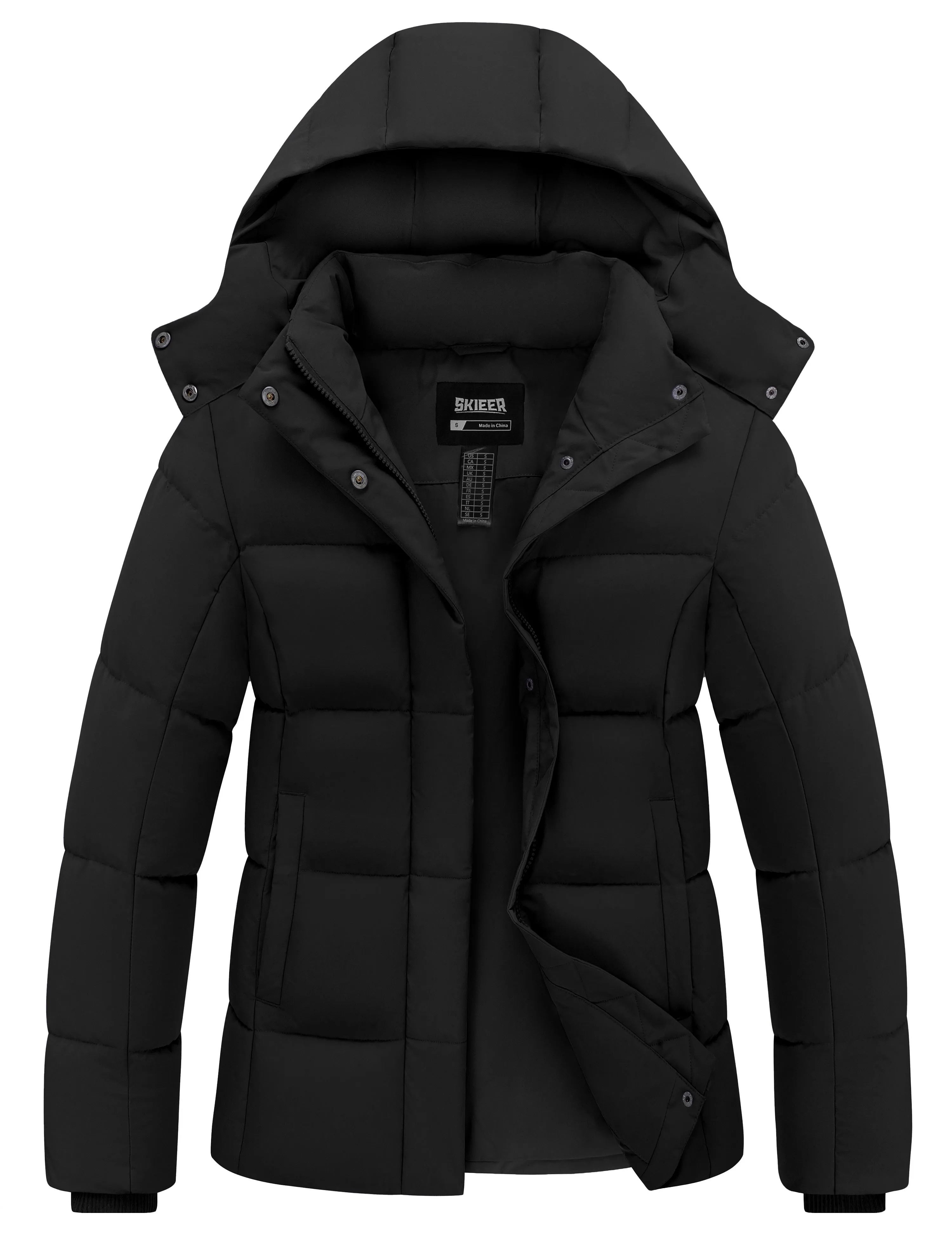 Skieer Women's Quilted Winter Coat Waterproof Ski Puffer Jacket