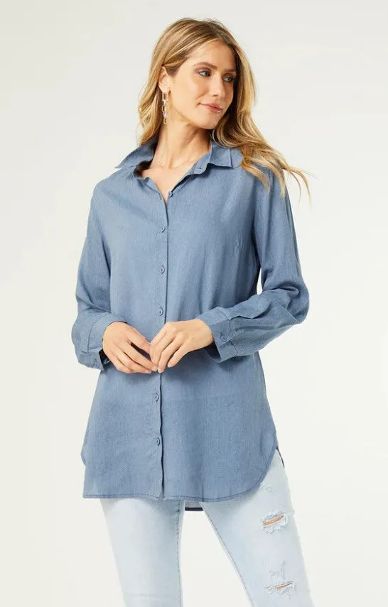 Skyla Button Down Tunic Top- 2 Colors!