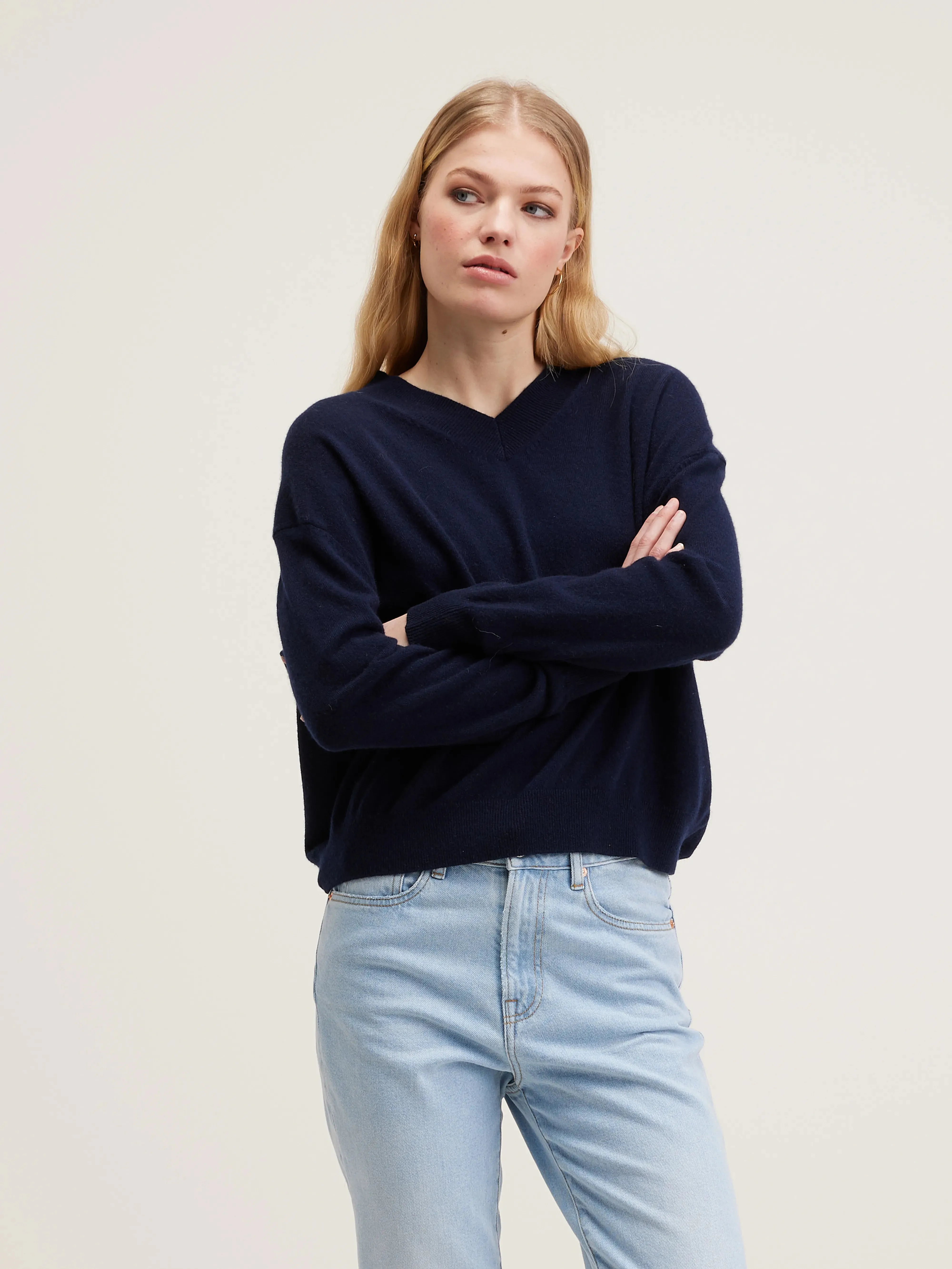 Slax cashmere sweater (242 / W / NAVY)