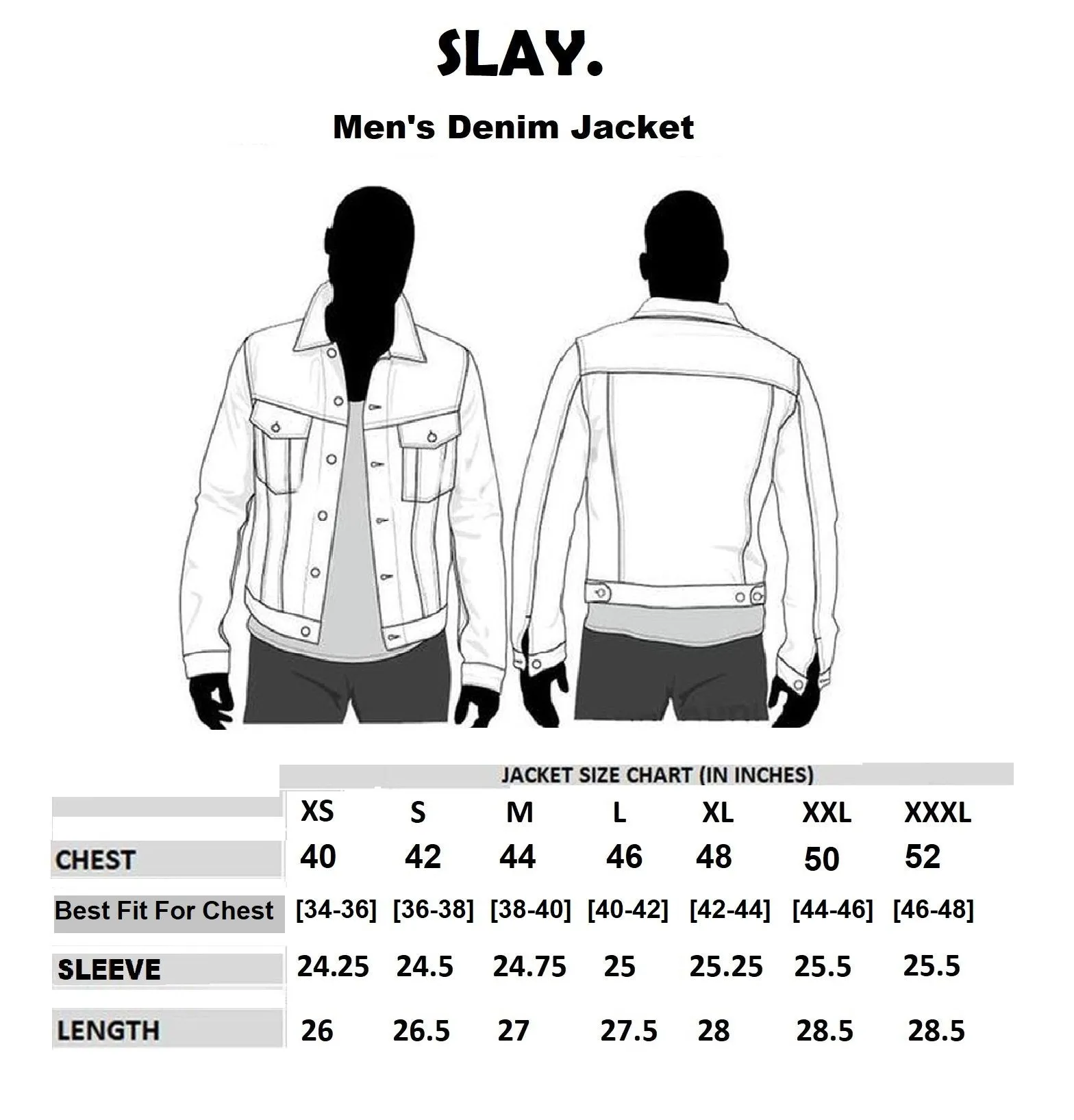 SLAY. Men's Off-White Vintage Button-Down Denim Biker Jacket