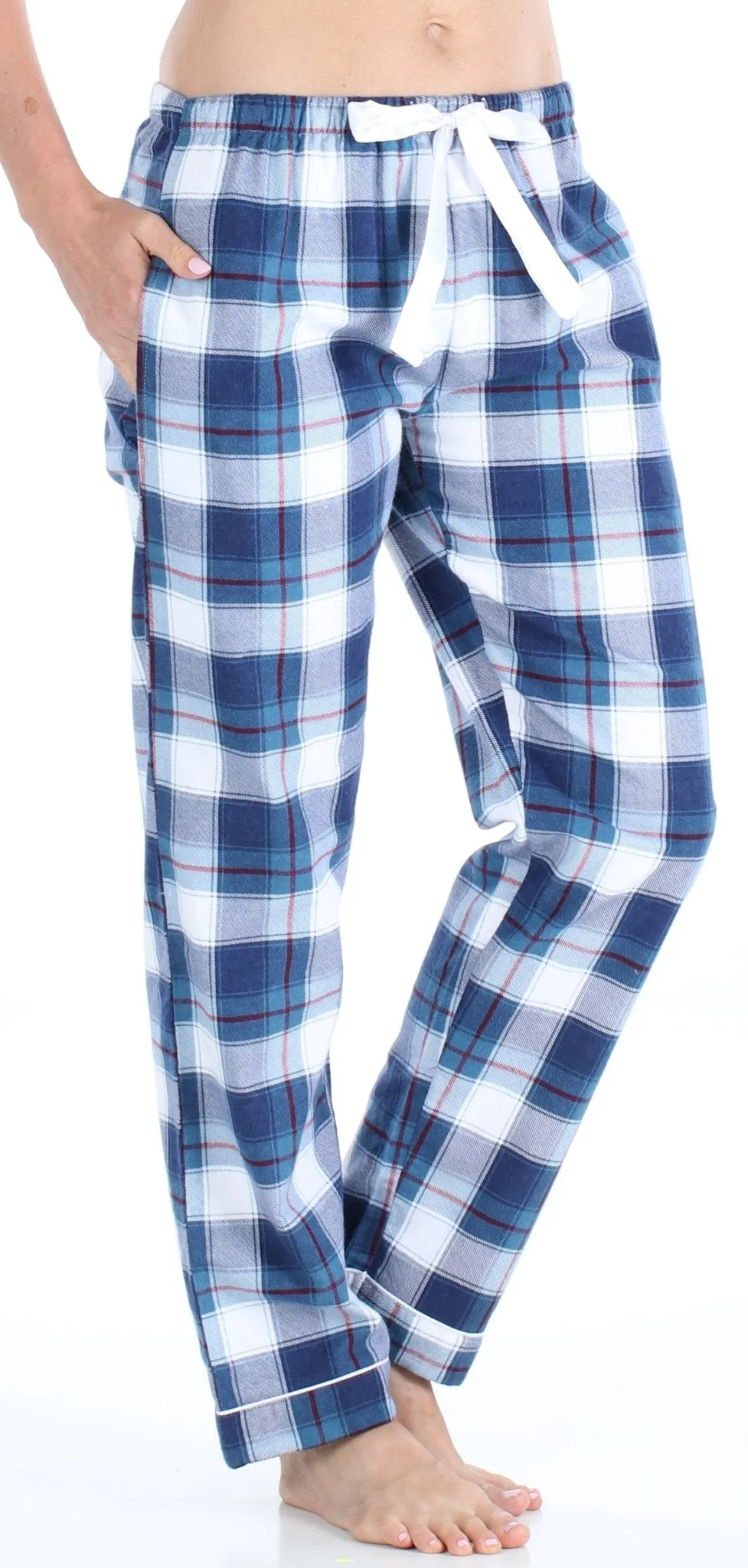 SleepytimePjs Christmas Family Matching Blue Plaid Flannel Pajamas for The Family