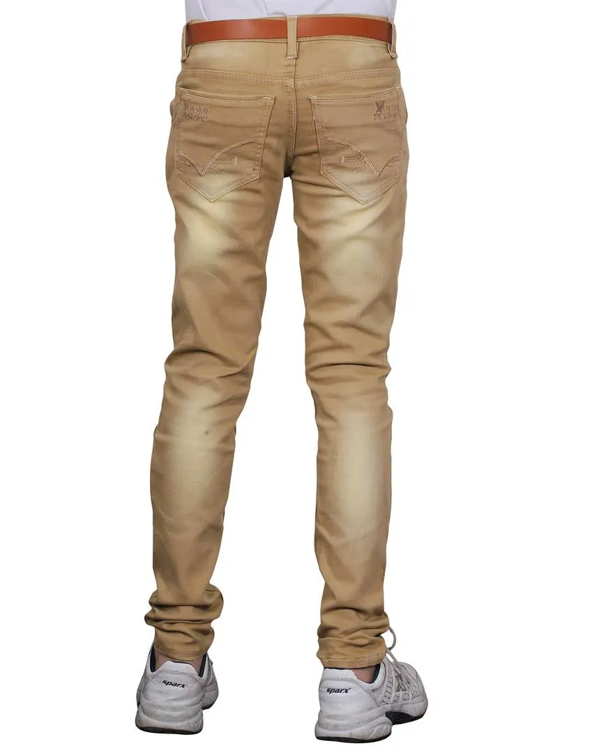 Slim Fit Beige Colour Jeans