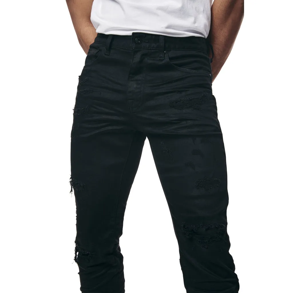 Slim Vintage Washed Jeans - Jet Black