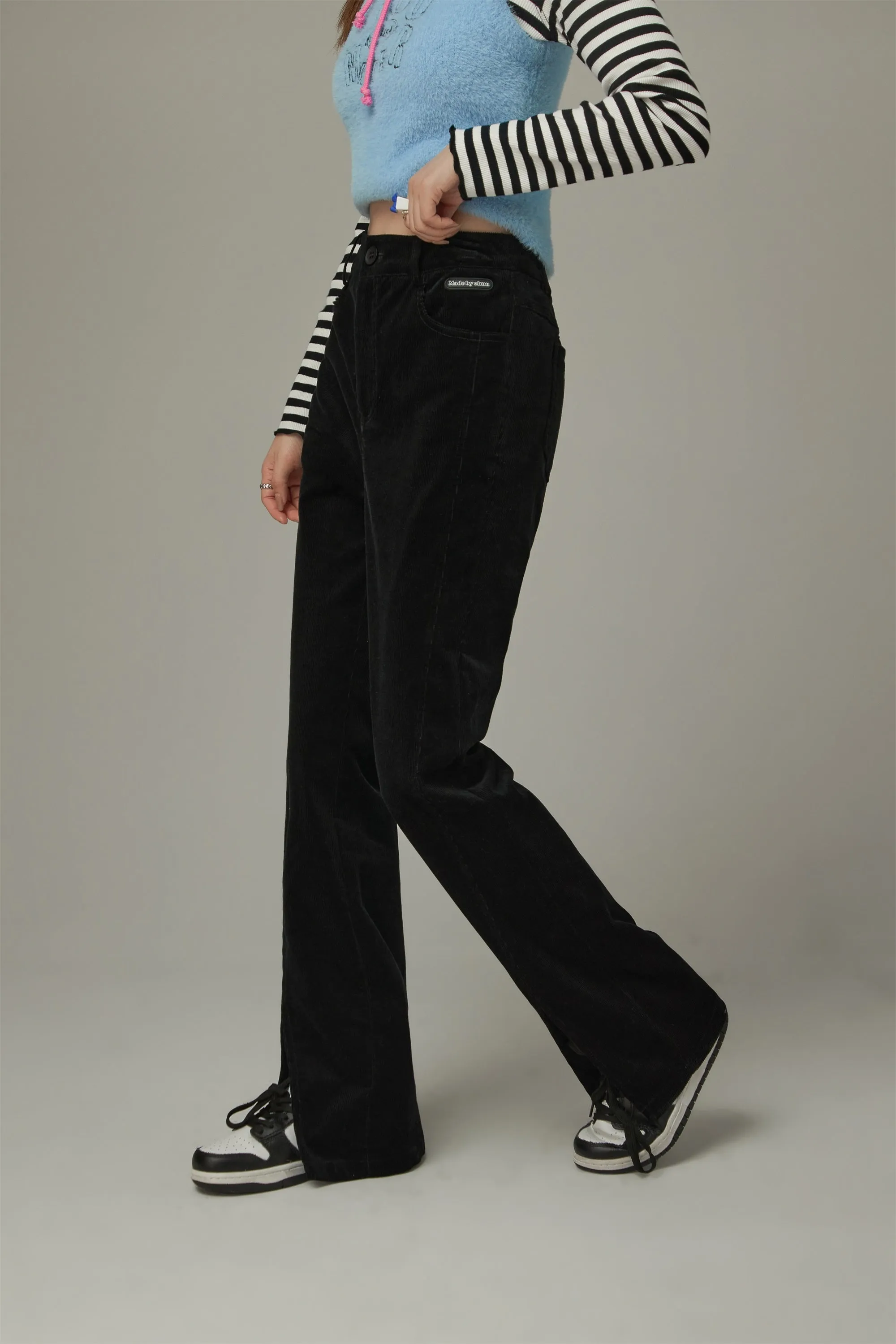 Slit Corduroy Pants