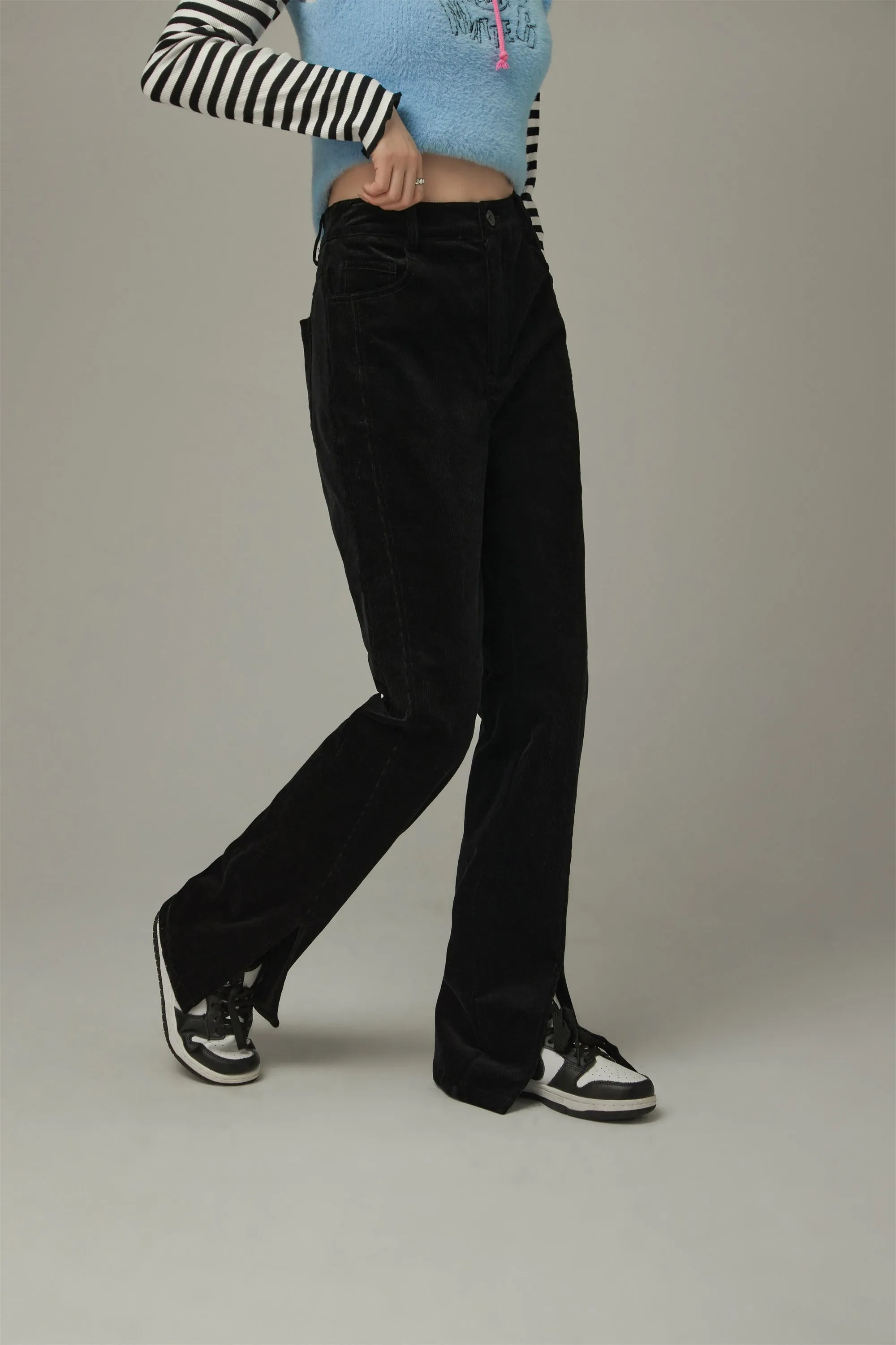 Slit Corduroy Pants