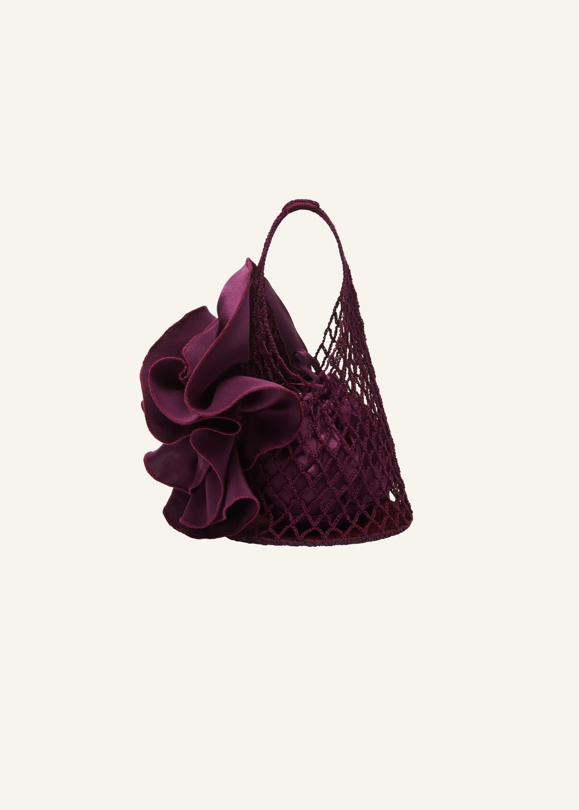 Small Devana bag in aubergine