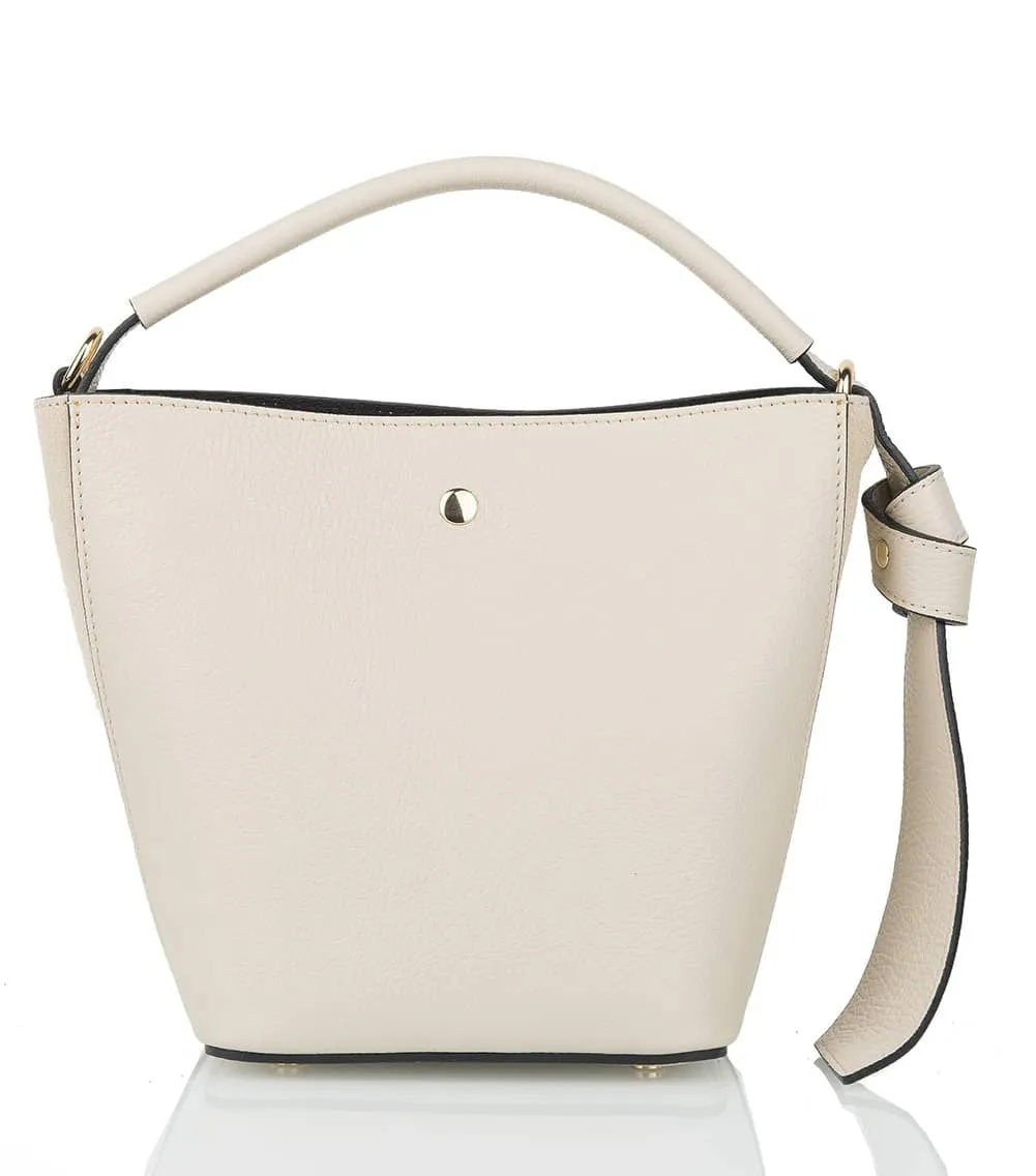 SMALL LEATHER BUCKET HANDBAG