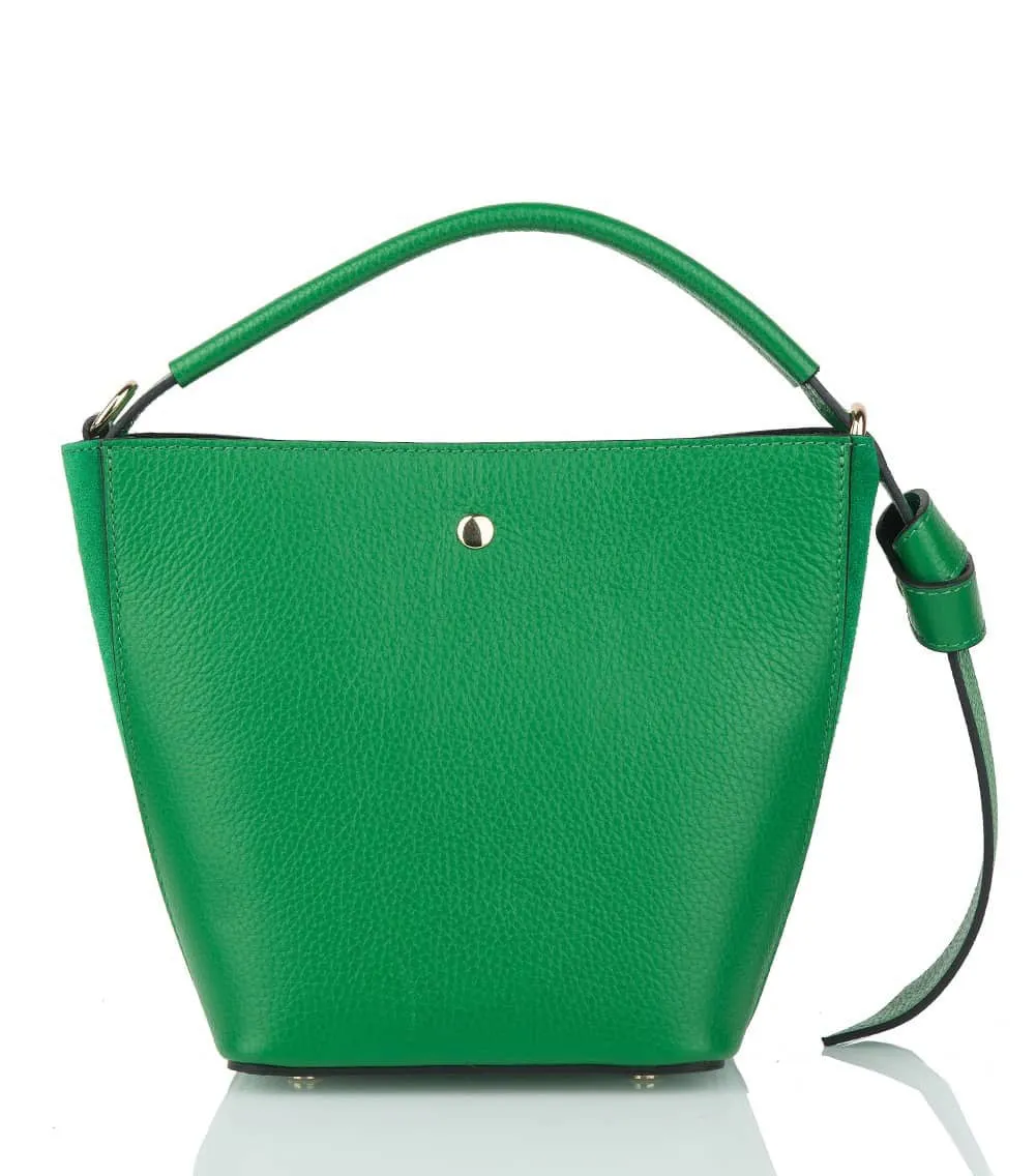 SMALL LEATHER BUCKET HANDBAG