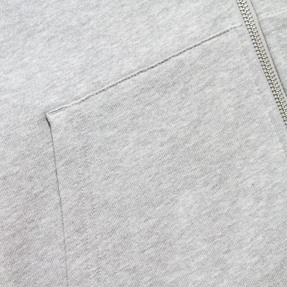 Smiley Crest - Zipped Hood - Grey