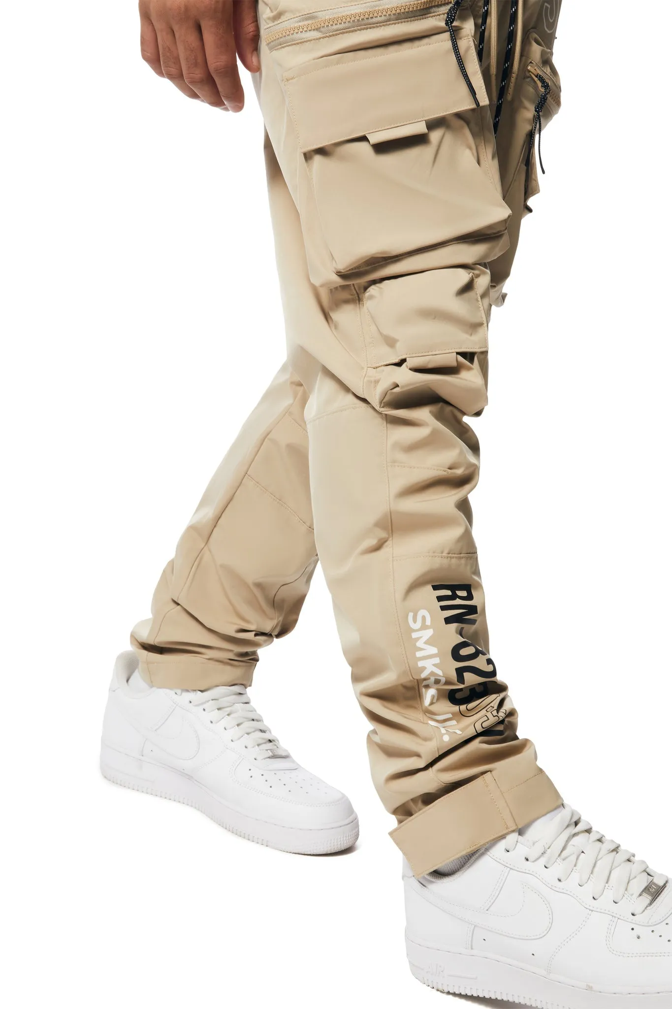 Smoke Rise - Utility Nylon Cargo Pants (Khaki)