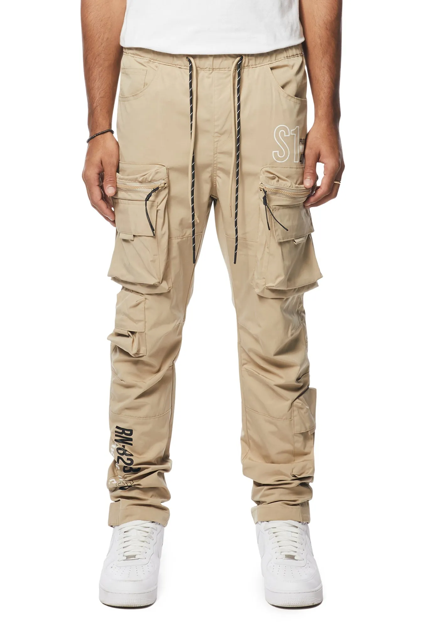 Smoke Rise - Utility Nylon Cargo Pants (Khaki)