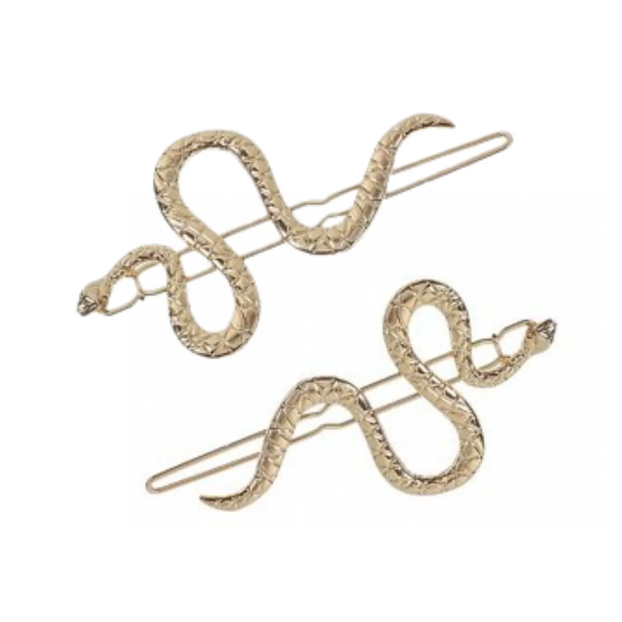 Snake Barrettes in Gold