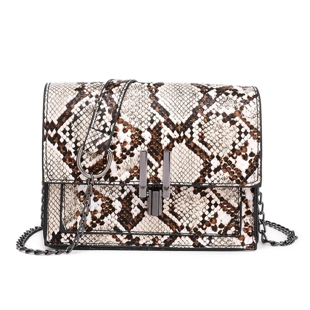 Snake Print Shoulder Bag