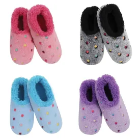 Snoozies Kids Lotsa Dots Slippers