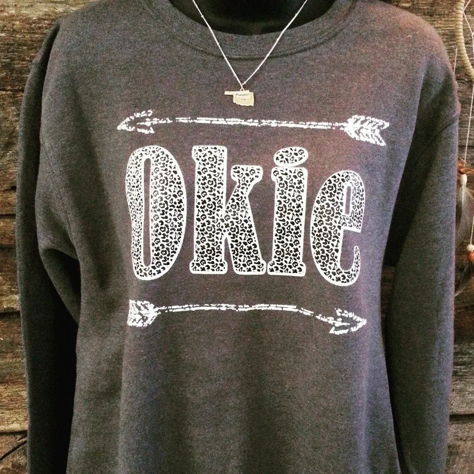 Snow Leopard Okie Arrow Sweatshirt