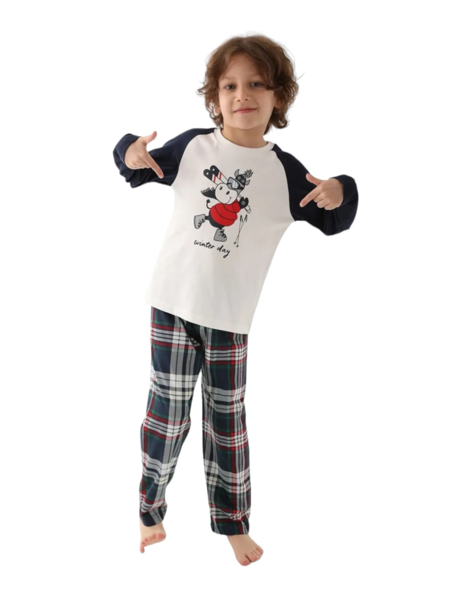 Snow Man Christmas Jammies