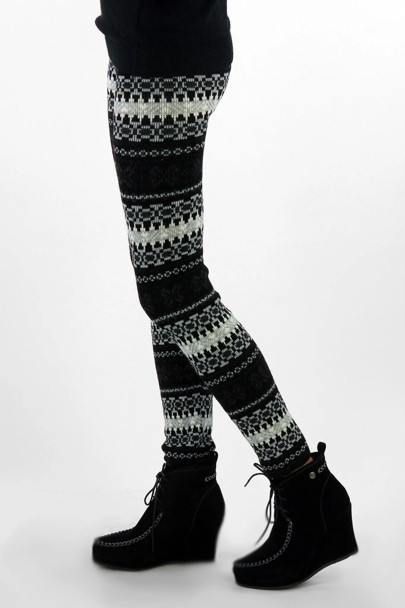 Snowflake Knitted Leggings