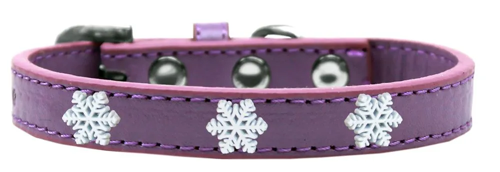 Snowflake Widget Dog Collar Lavender Size 10