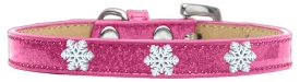 Snowflake Widget Dog Collar Pink Ice Cream Size 14