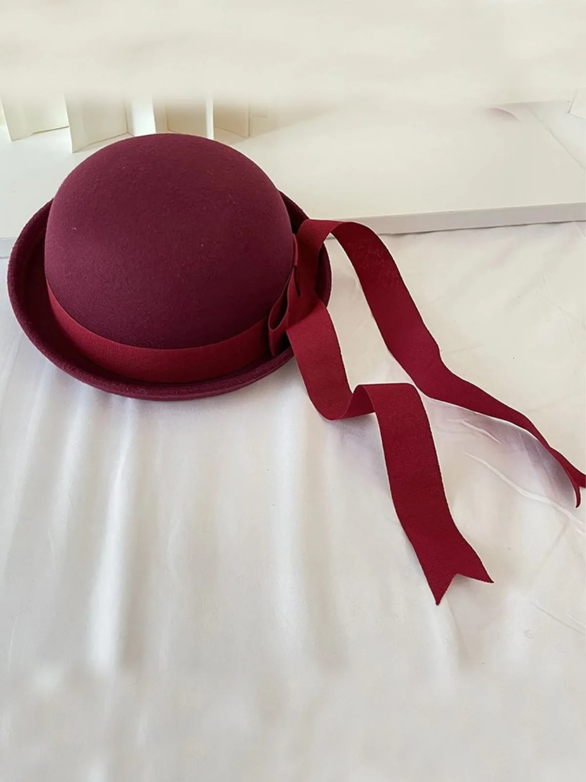 So Charming Satin Bowknot Bowler Hat