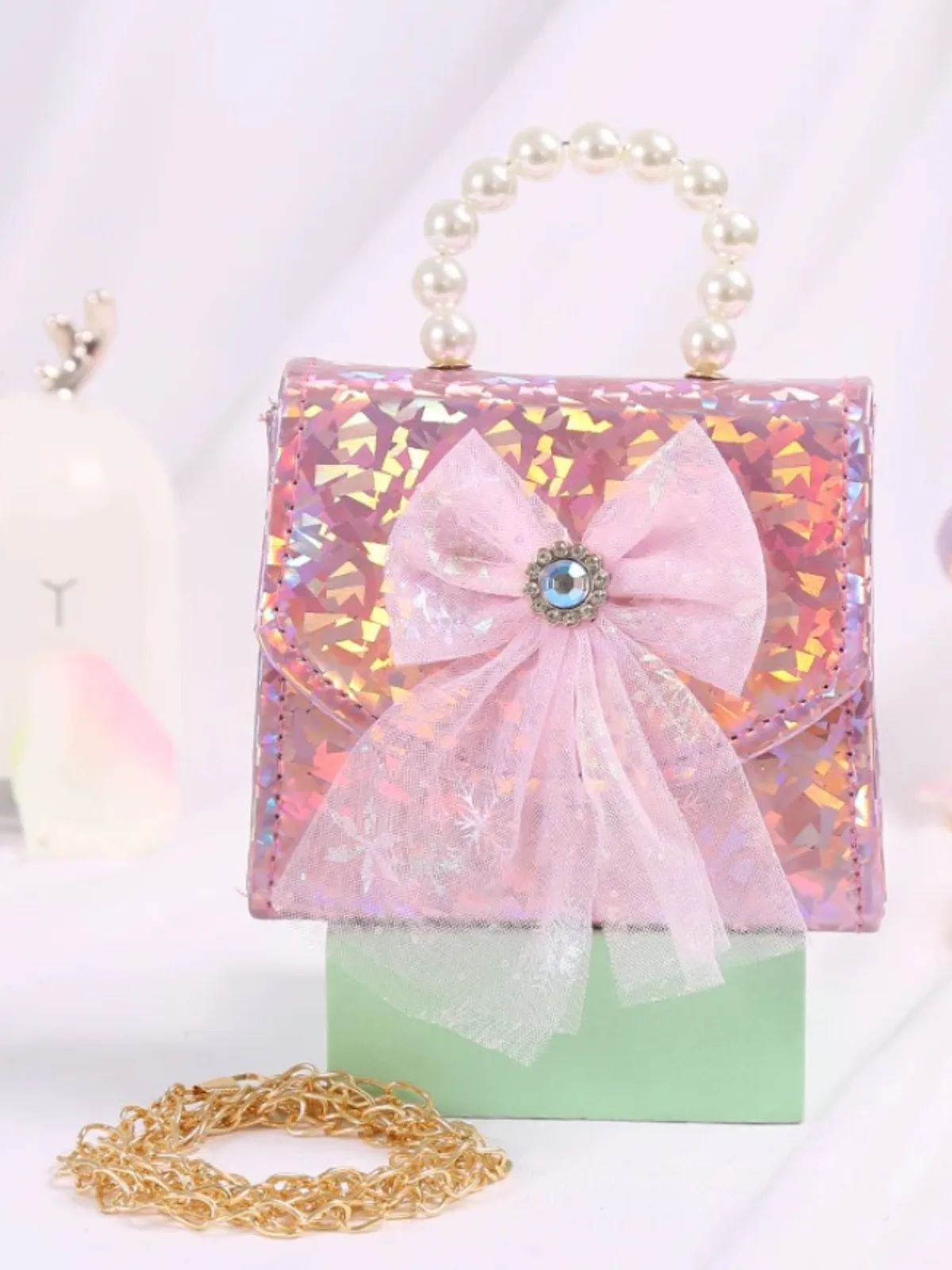 So Enchanting Pearl Handle Mini Bag