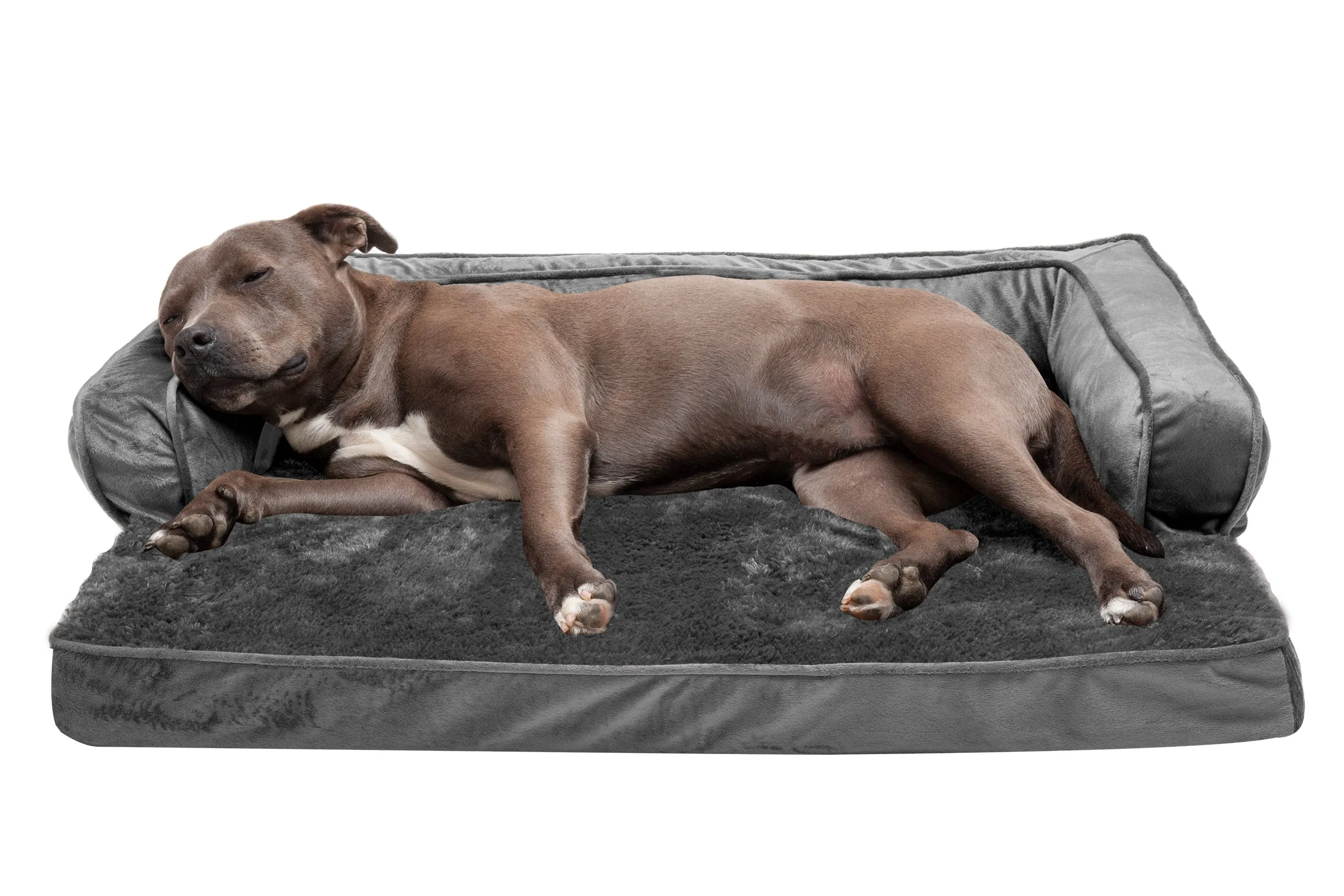 Sofa Dog Bed - Plush & Velvet Comfy Couch