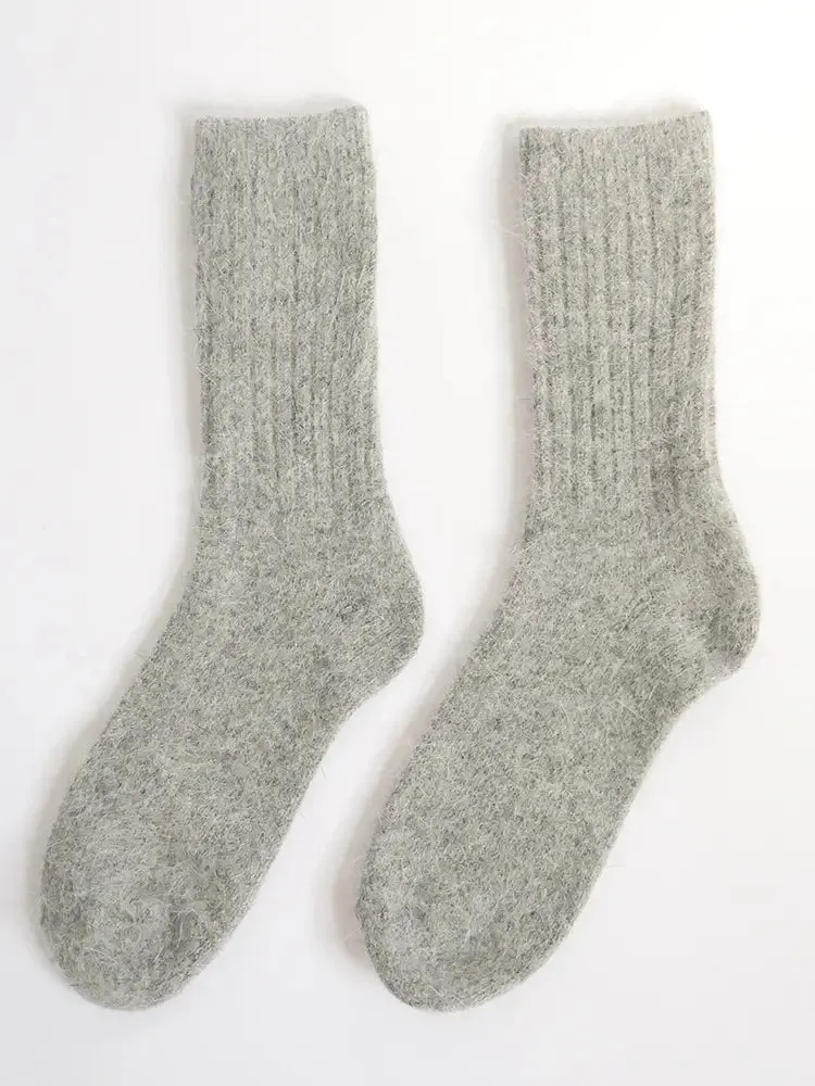 Soft Angora Wool Blend Socks - Multiple Colors