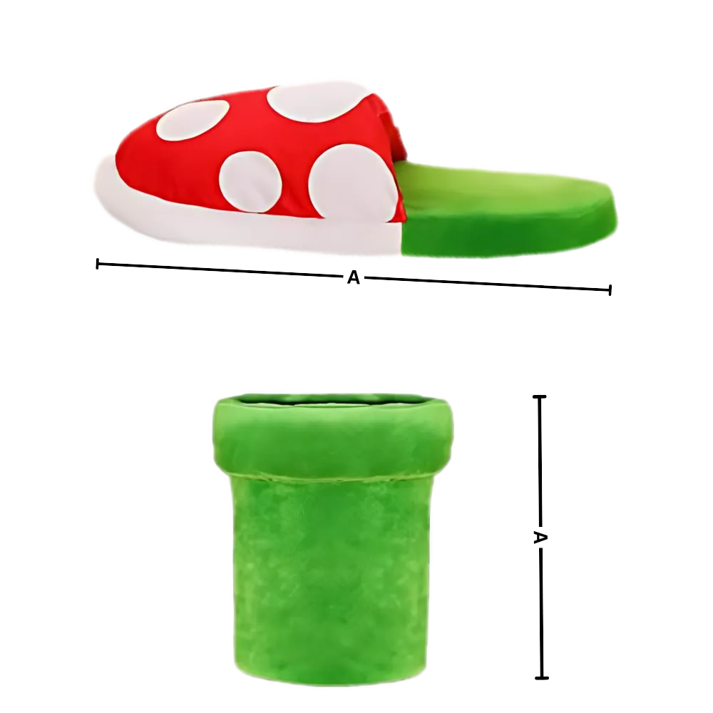 Soft Plush Mario Piranha Plant Slippers