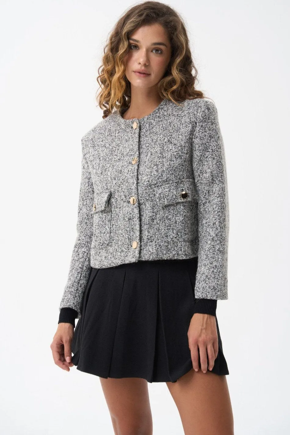 Soft Short Jacket with Pockets