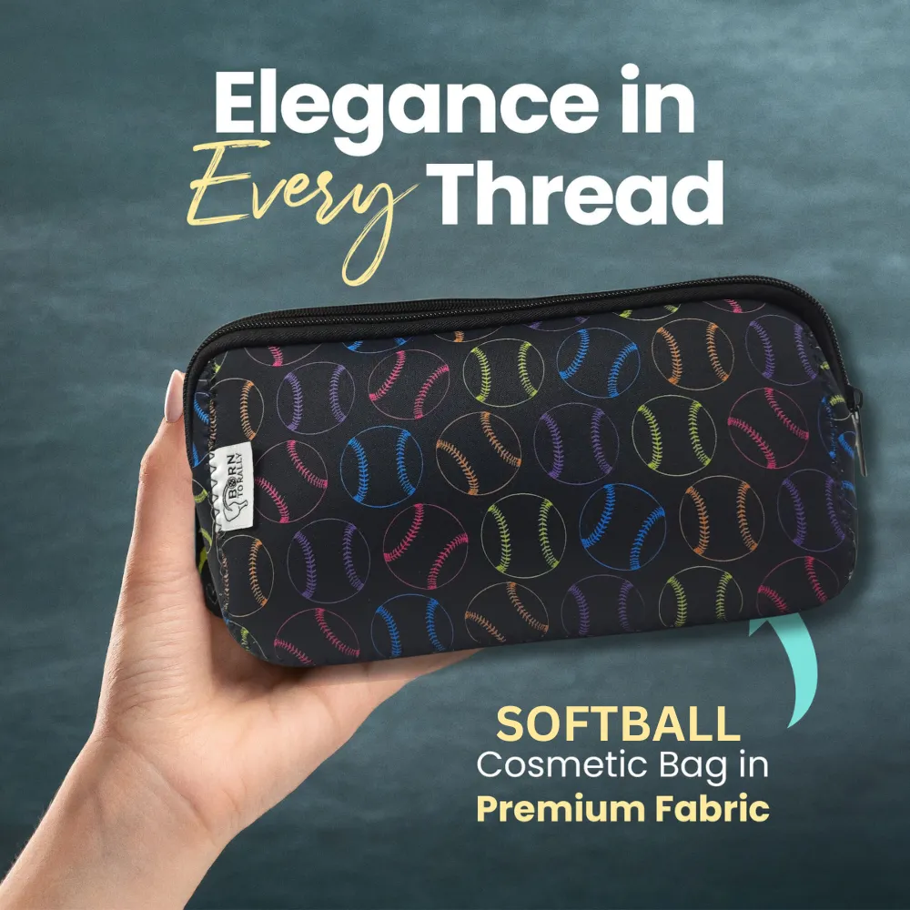 Softball Hustle Cosmetic Bag Gift Bundle