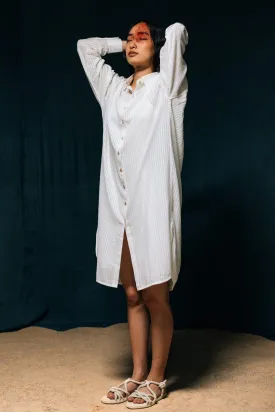 Sohini - White Muslin Shirt Dress