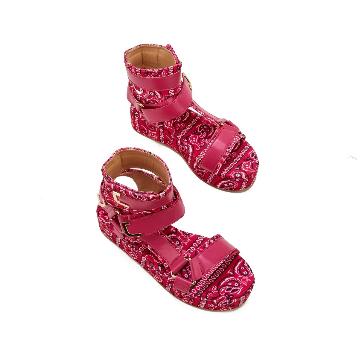 Sohiwoo  Womens Summer Sandals Vintage Graffiti Platforms Sandals Imily Bela