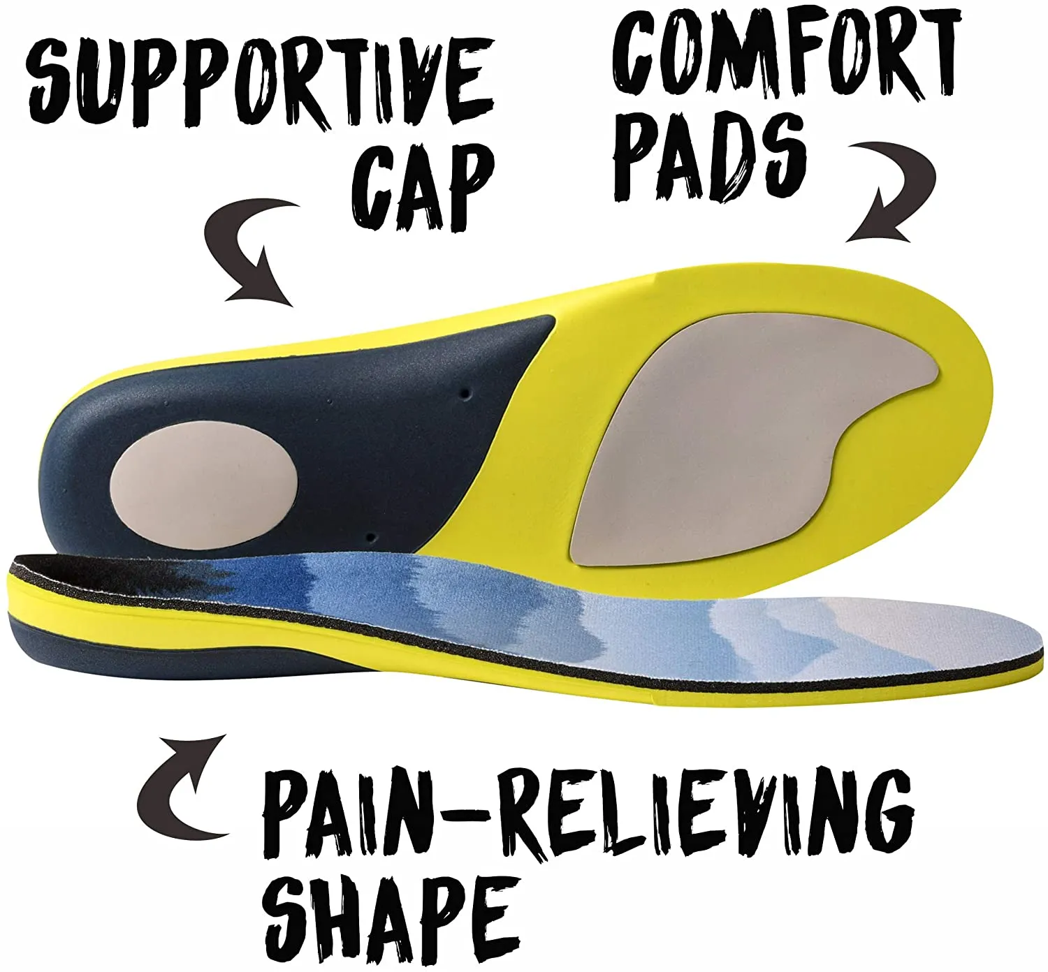 SoleLab Running Shoes Insoles with Graphics | Replacement Padded Inserts | Mountain View