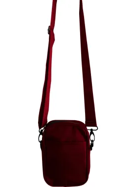 Solid Burgundy Mens Small Crossbody Sling Bag