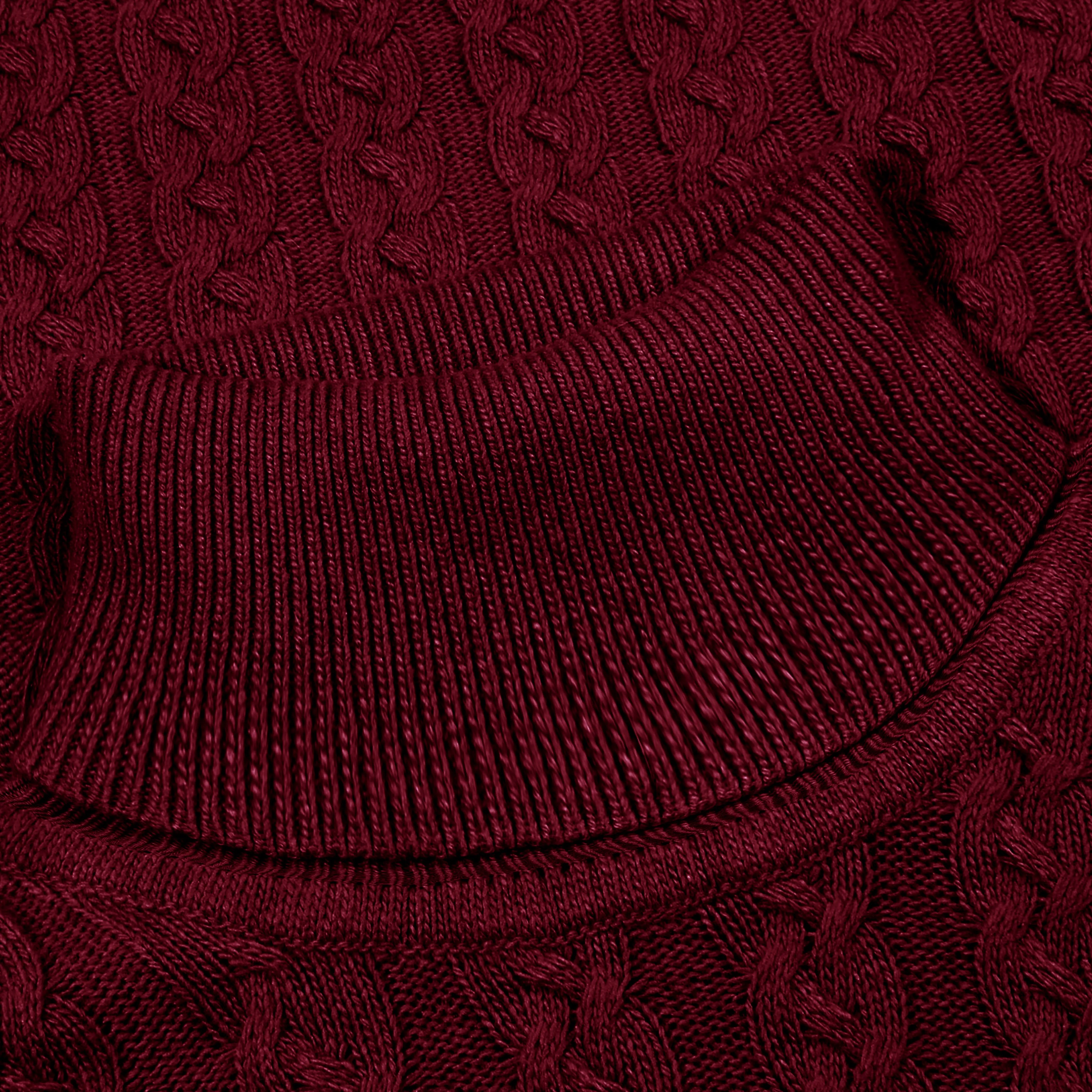 Solid Cable Turtleneck Sweater