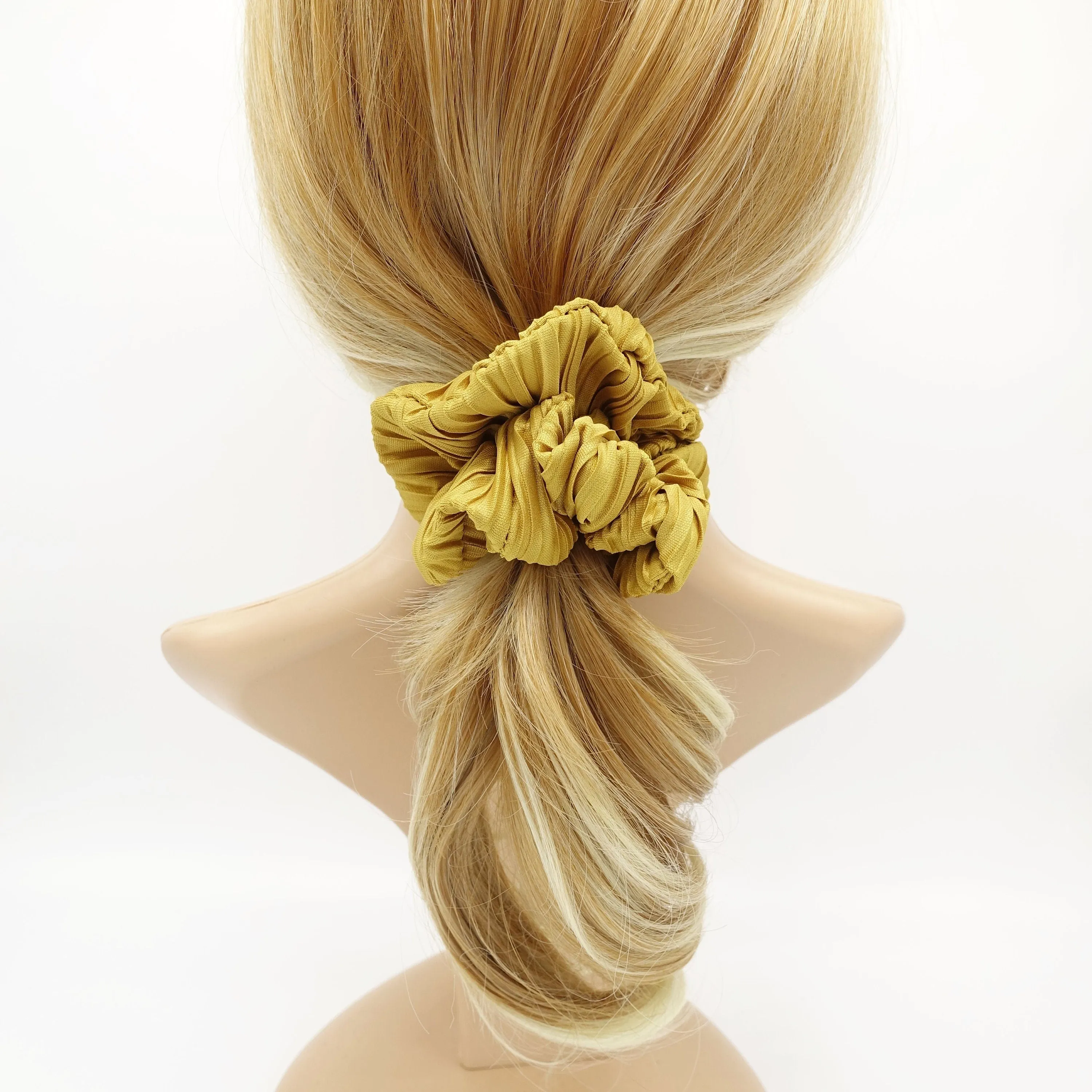 solid pleated scrunchies hair elastic women scrunchy accessories for women