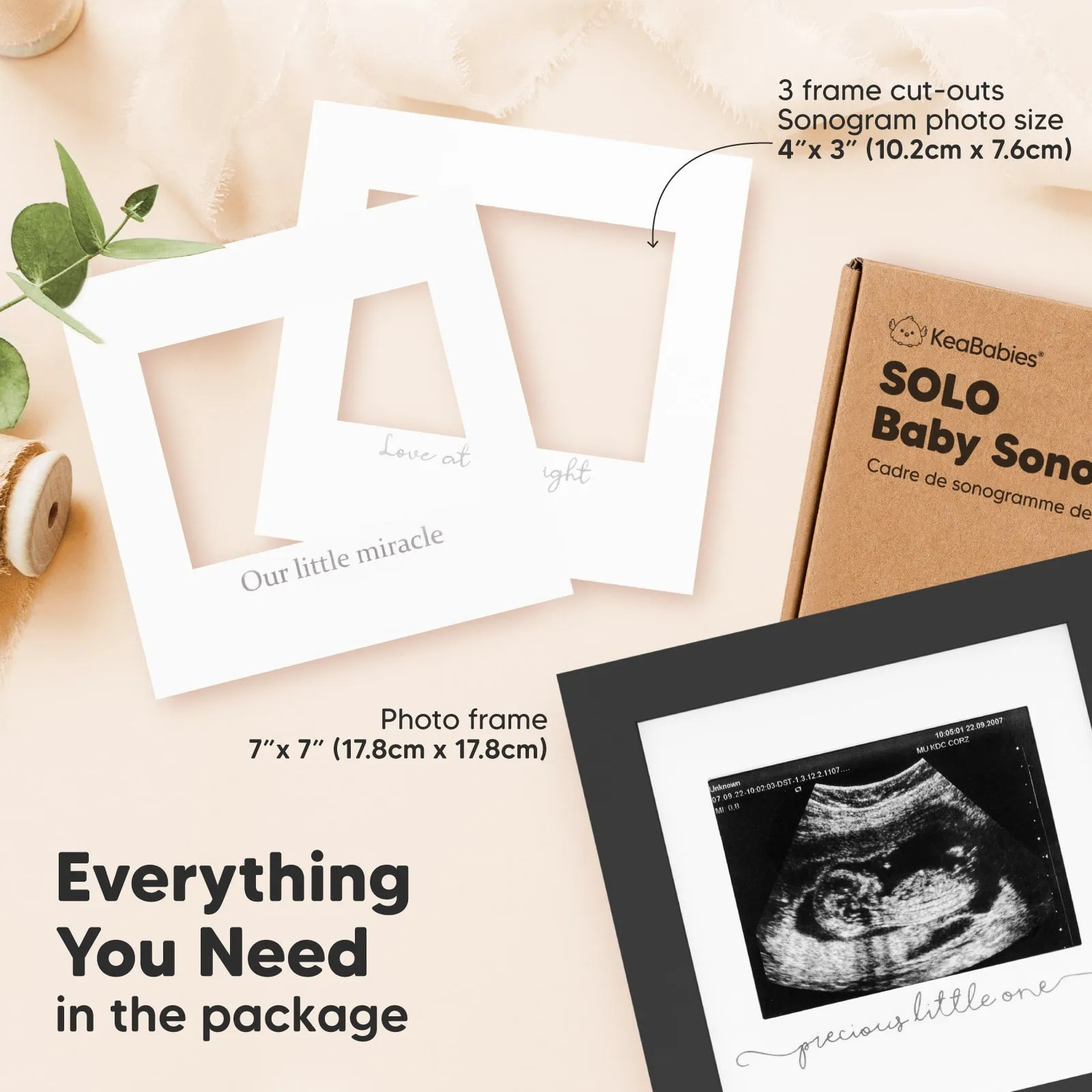 Solo Baby Sonogram Frame (Onyx Black)