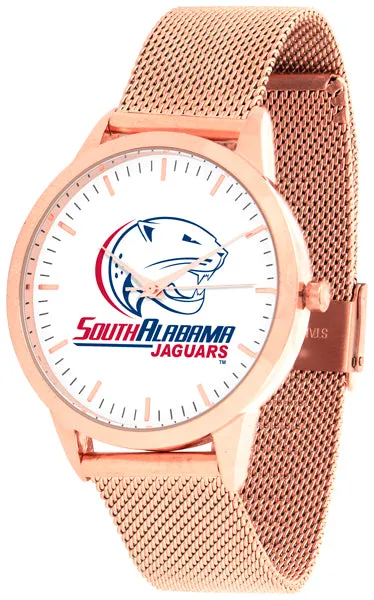 South Alabama Statement Mesh Band Unisex Watch - Rose