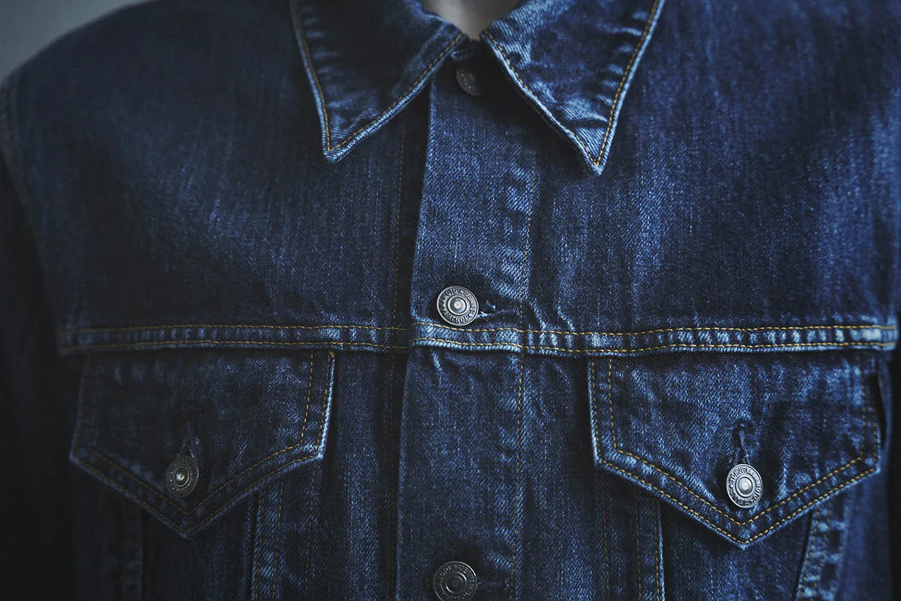 SP 14OZ MW DENIM BUTTON-DOWN JACKET