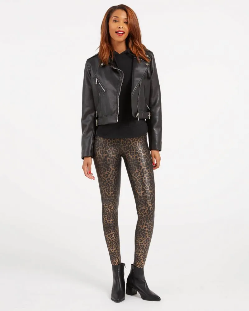 Spanx - Faux Leather Leopard Leggings in Leopard Shine