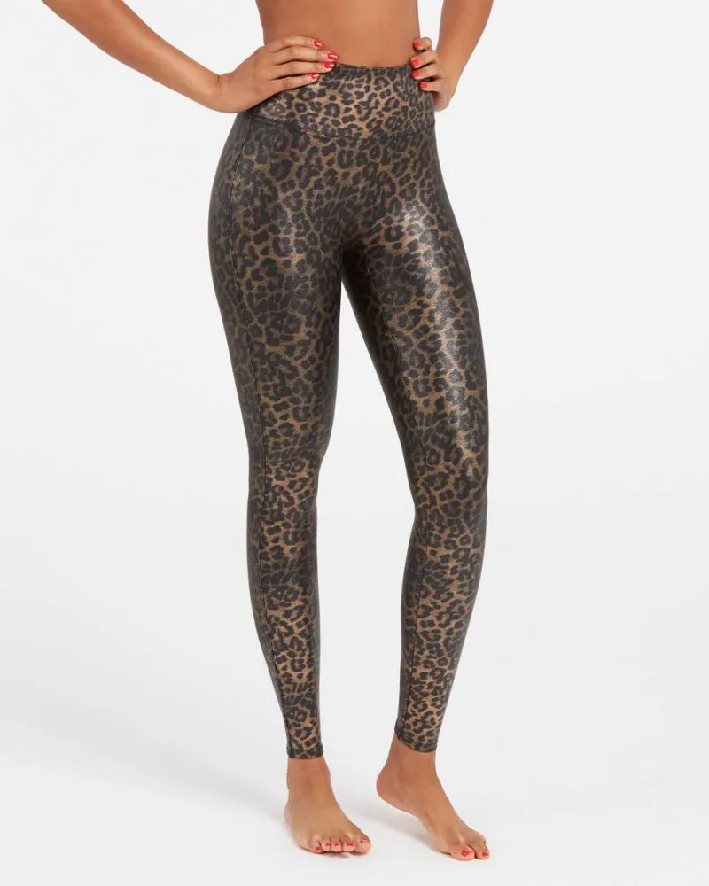 Spanx - Faux Leather Leopard Leggings in Leopard Shine